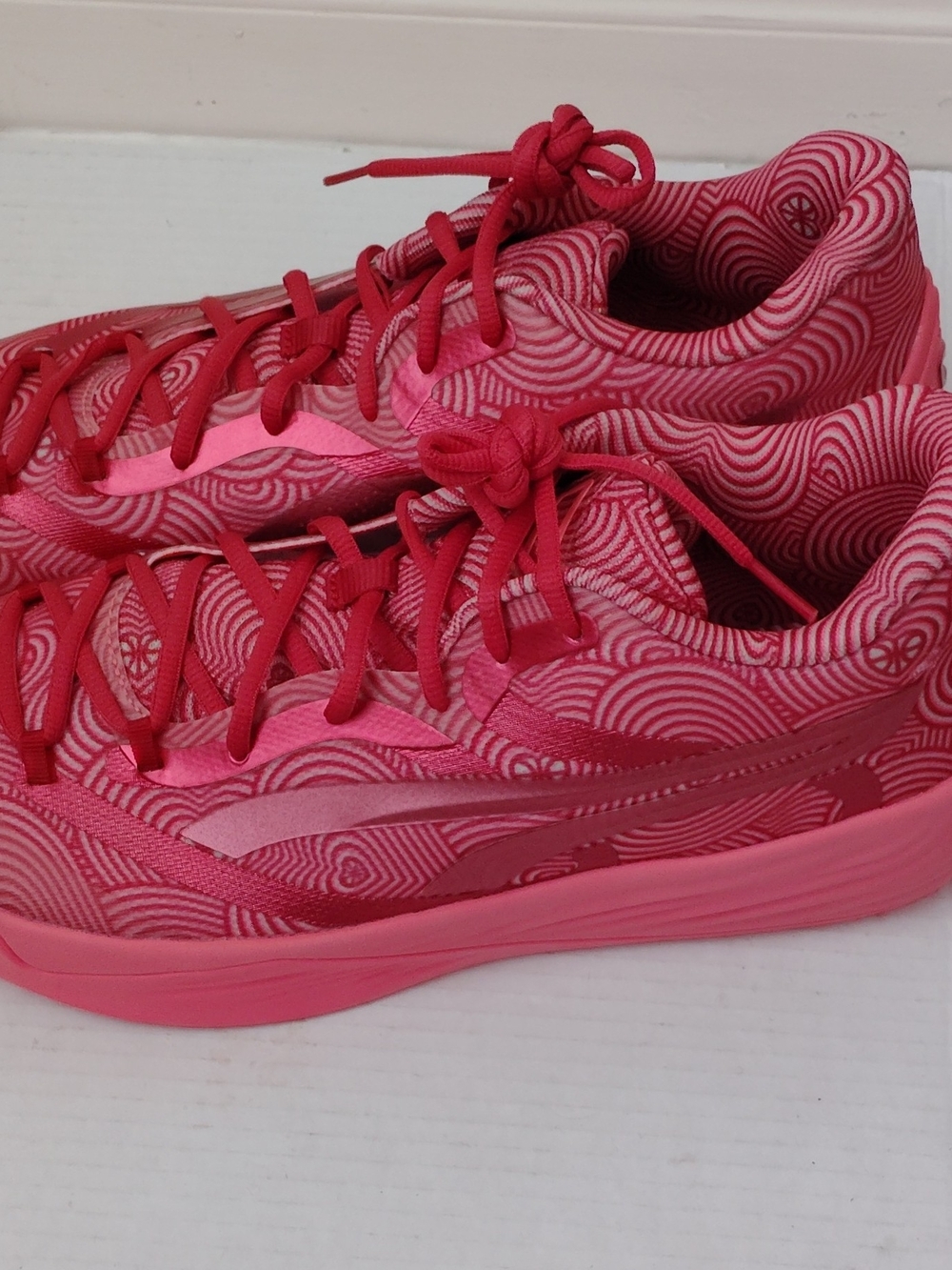 Puma Women's Pink Swirl-Pattern Sneakers 14.5/ Men Size 13